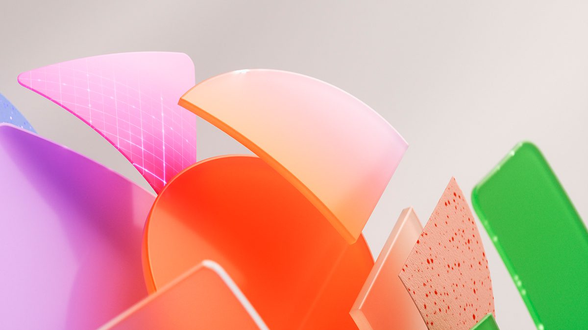 Abstract shapes for Microsoft Office 365 revamp 2024